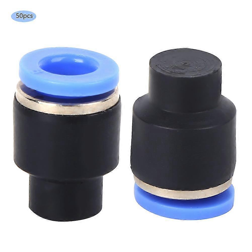 6mm Pneumatic Pipe Plugs 50PC PPF6 Plastic Brass Caps