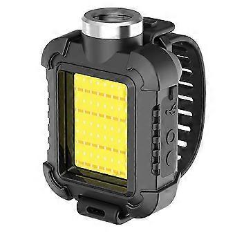 Rechargeable Wrist Mount LED Light for Outdoor Activities Waterproof IPX5 3 Modes & SOS Ideal for Camping Cycling Black_aa