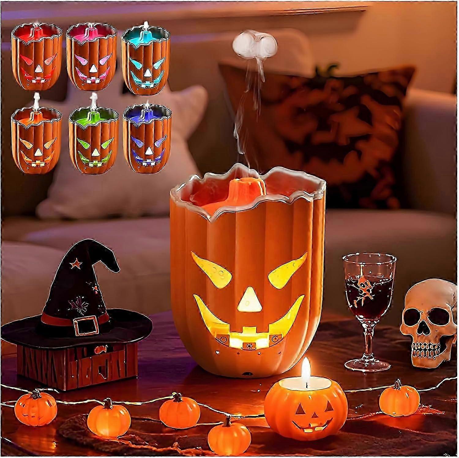 Halloween Oil Diffuser, 300mL Cool Mist & 7-Color Light, Remote & Timer-64