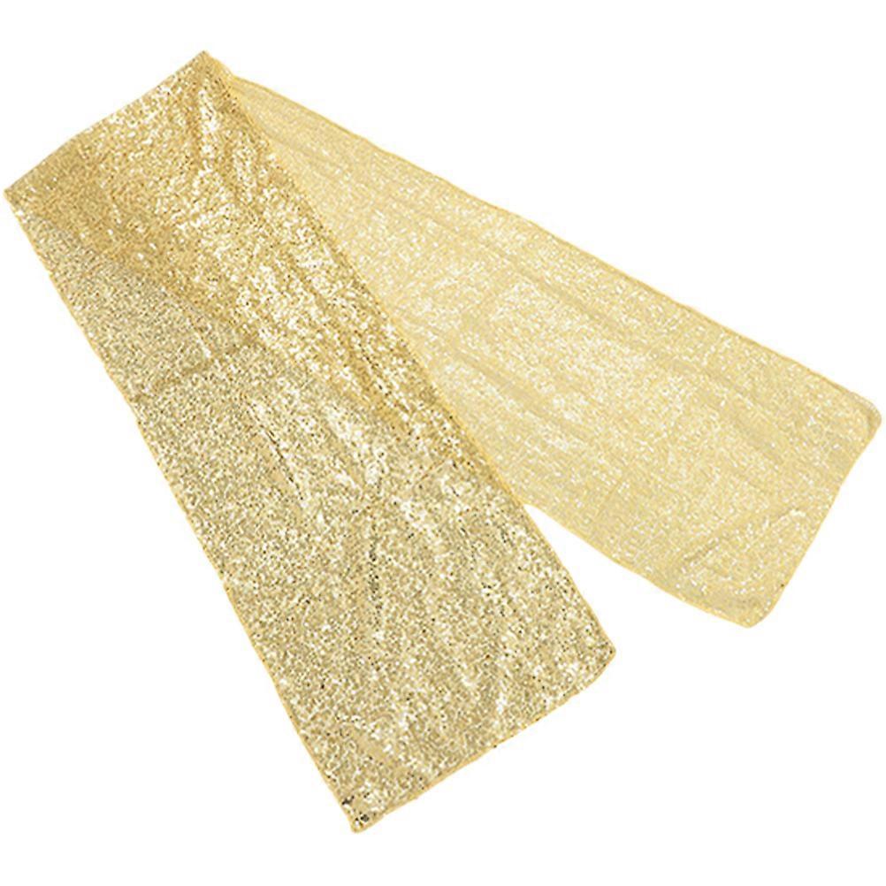 Golden Wedding Table Runner for Decoration with Sequin