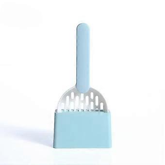 Cat Litter Scoop Set with Base Long Handle Clashing Poop Tool High-Grade ABS Plastic Durable Kitten Toilet Cleaning Pet