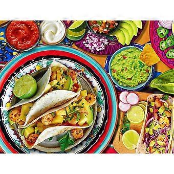 Taco Table Jigsaw Puzzle for Adults and Family Cinco de Mayo Taco Party Theme Great for Game Nights UE2257