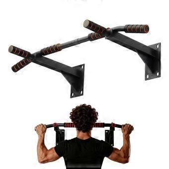 Optrekstang voor wandmontage, pull-up bar met antislip handgrepen, 200 kg draagvermogen