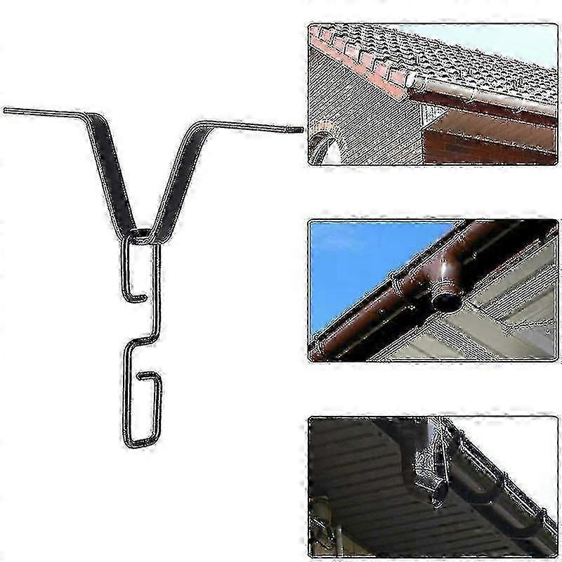 Black Zinc Rain Chain V Mount Hooks