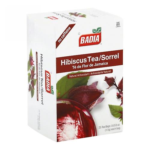 Té Badia Hibiscus, 25 Bolsas (Estuche de 10) (Pack de 1)