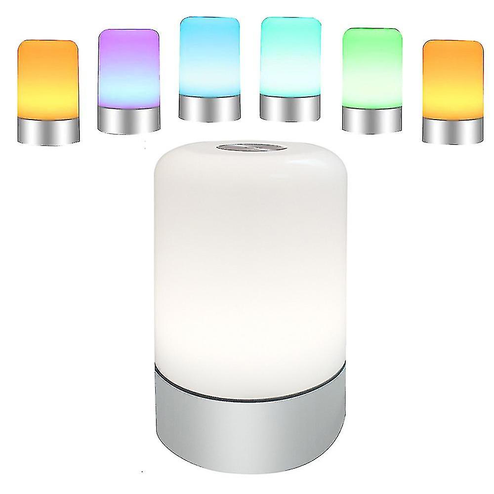 Touching Control Bedside Night Light Dimmable Table Lamp Warm White Rgb Color