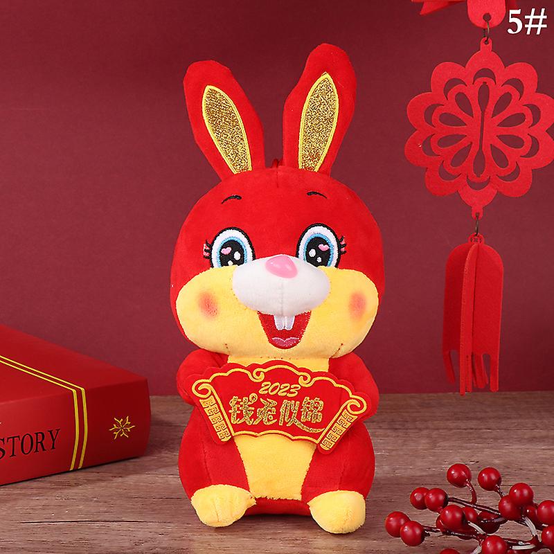 2023 Rabbit Year Mascot Plush Toy Stuffed Doll Zodiac Lucky Bag Rabbit Plush Toy
