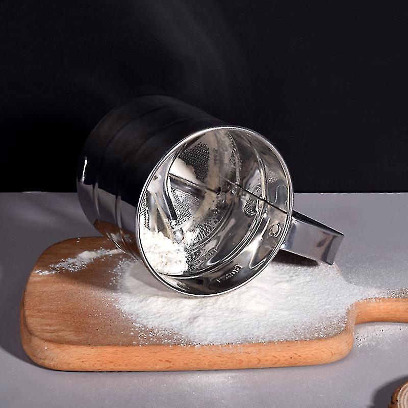 Sieve Flour Sieve With Rotating Lever Stainless Steel For Pastry Cake ...