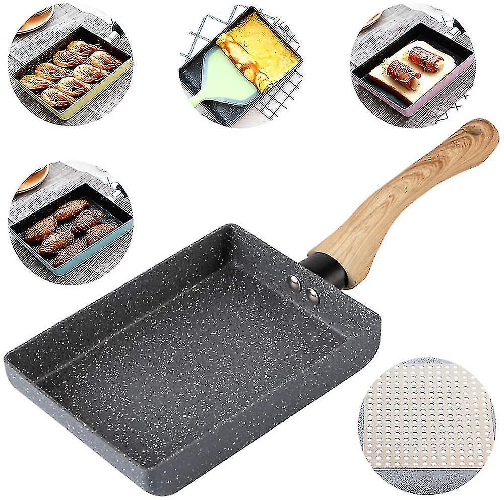 Japanese Omelette / Egg Pan Non stick Coating Rectangular Mini Skillet Grey