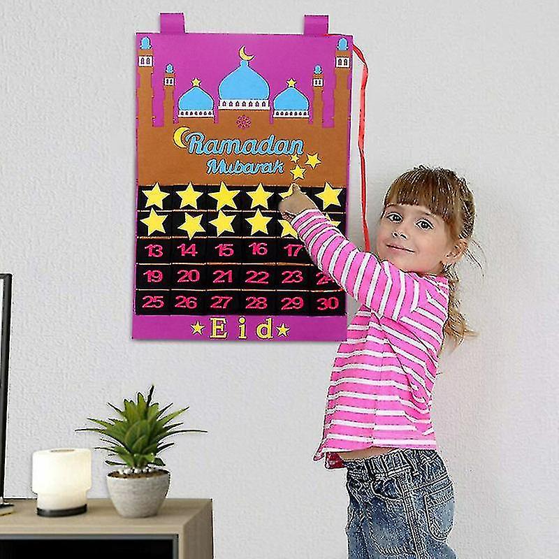 Eid Mubarak Advent Calendar Decoration Ramadan Mubarak Islamic Muslim Pendant Eid Al Adha Party Supp