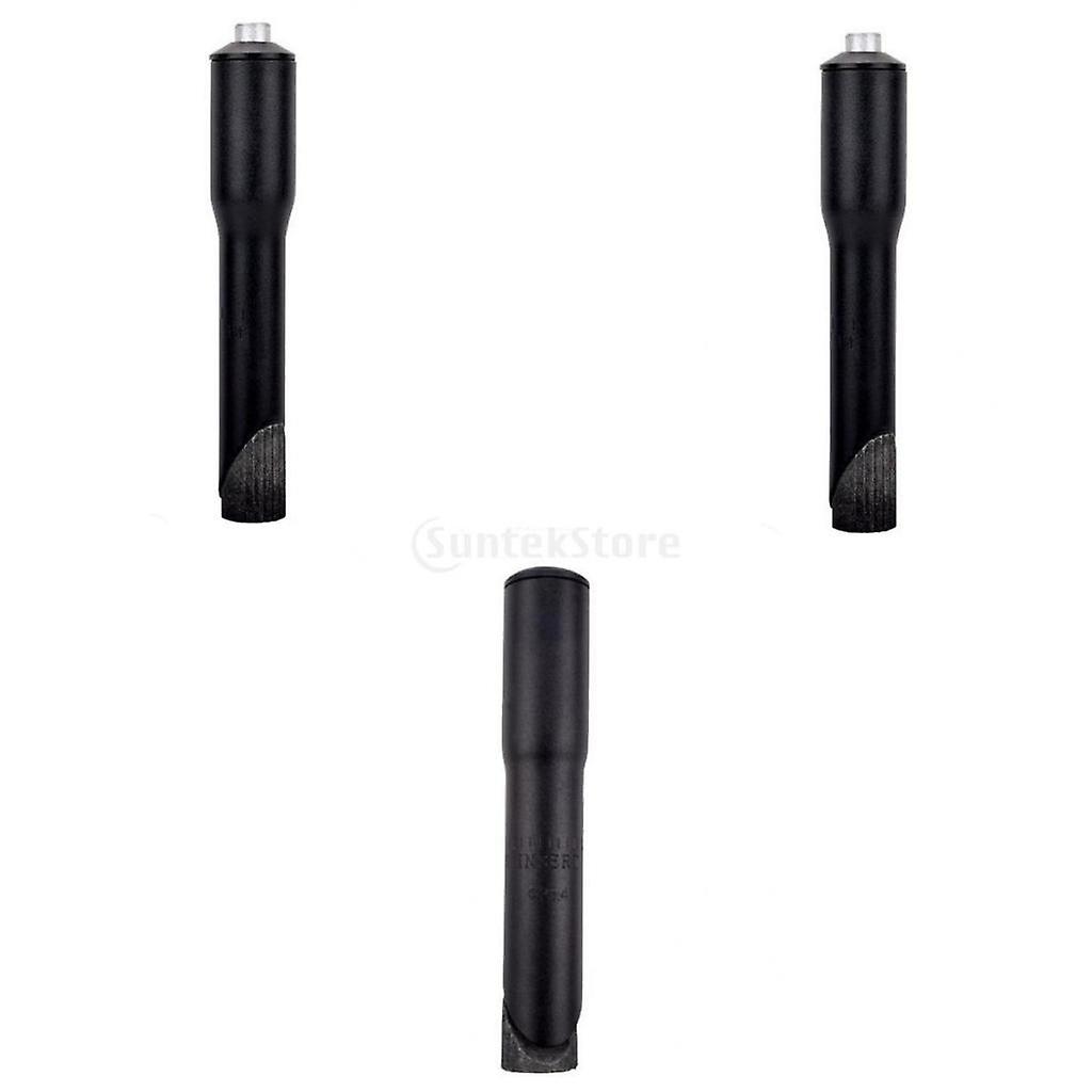 3PCS Bike Stem Adapter Riser Threadless Stem Adaptor 22.2/25.4mm Black
