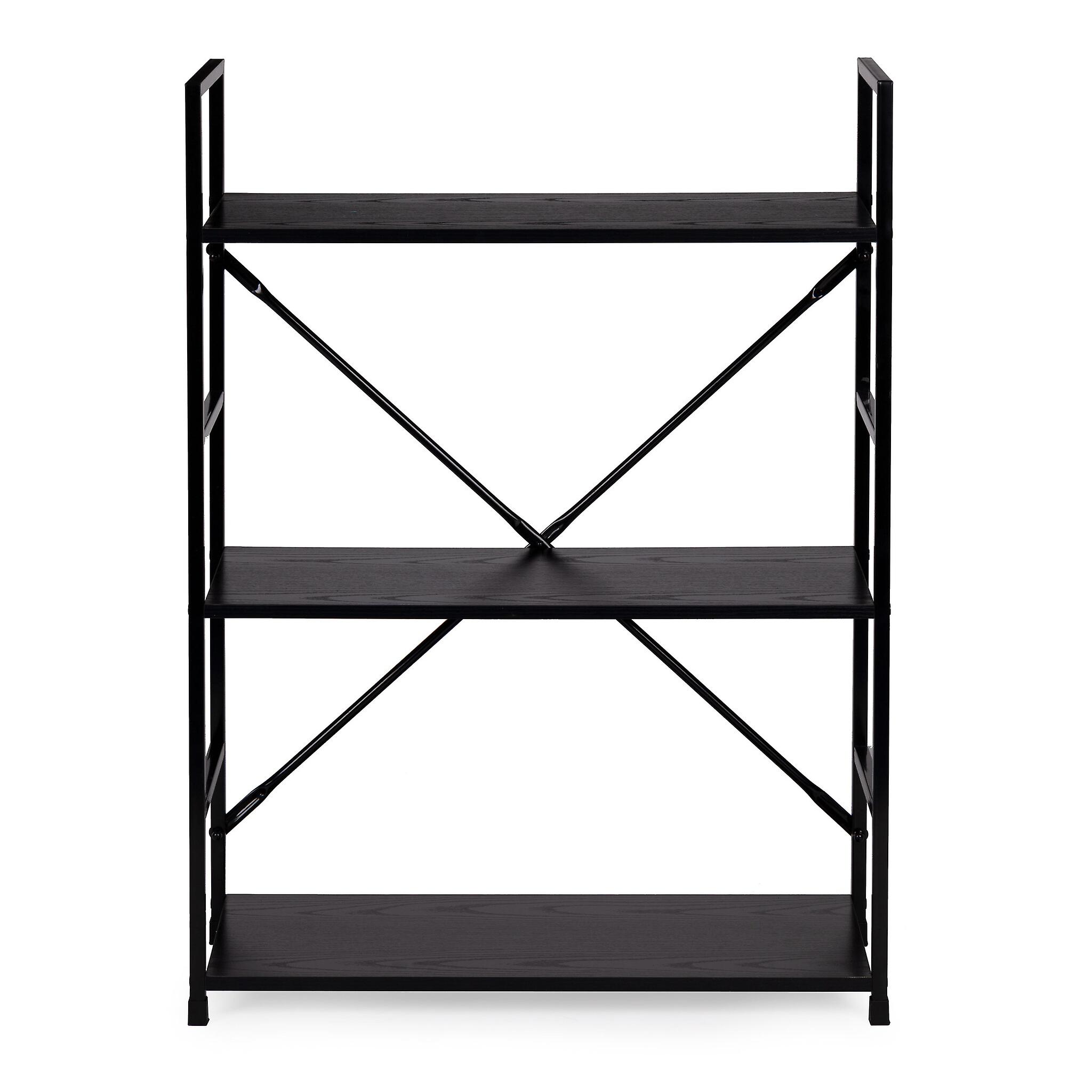 Bibliothèque - 80x59,5 cm - 3 étagères - noir