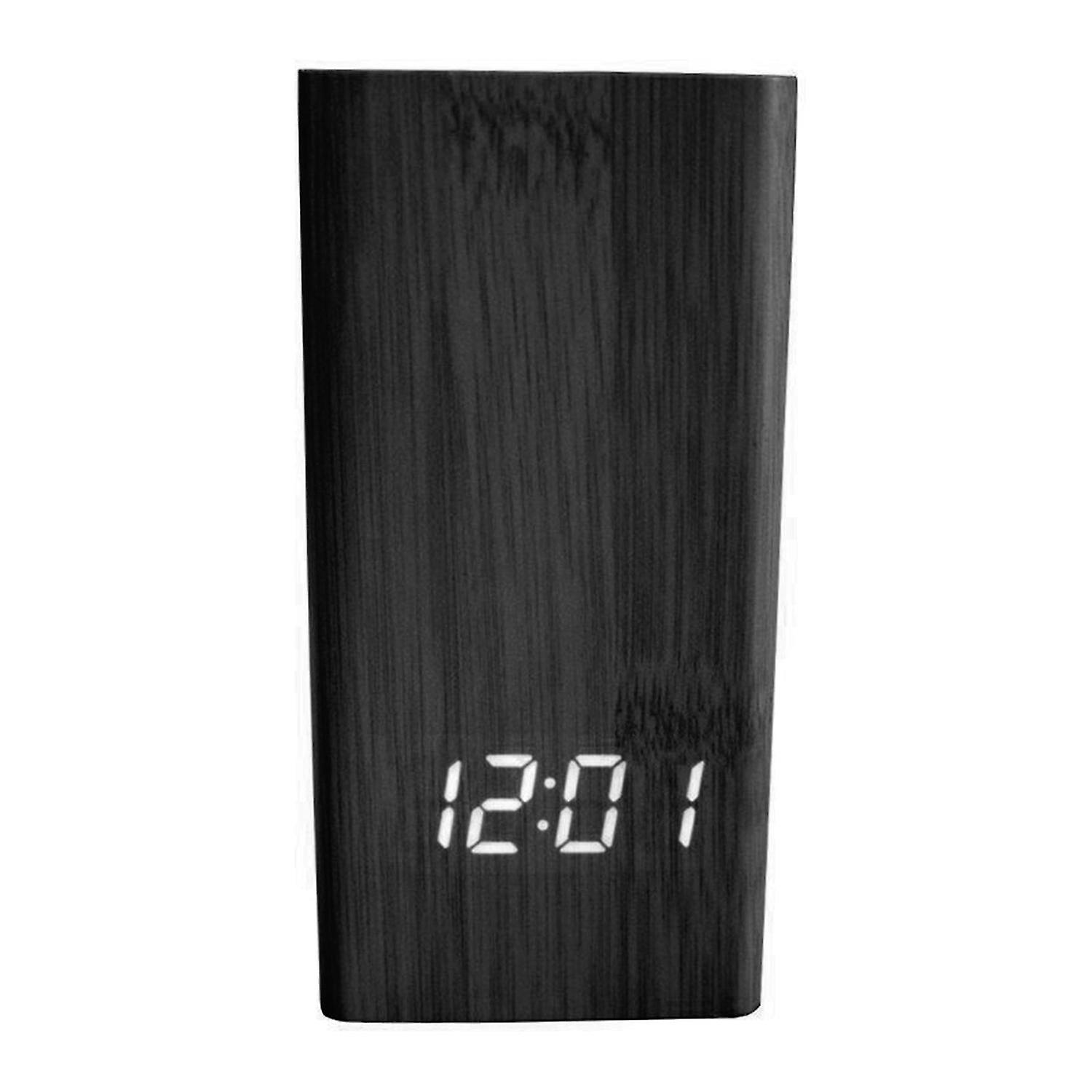 Pencil Holder Simplicity Battery Powered Wood Wooden Pen Holder LED Digital Clock Birthday Gift