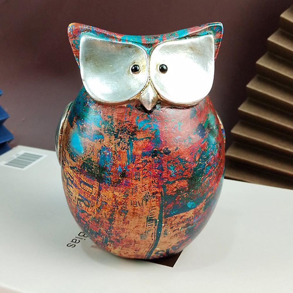 Vivid Resin Owl Ornaments Creative Craft Tabletop Statue Gift