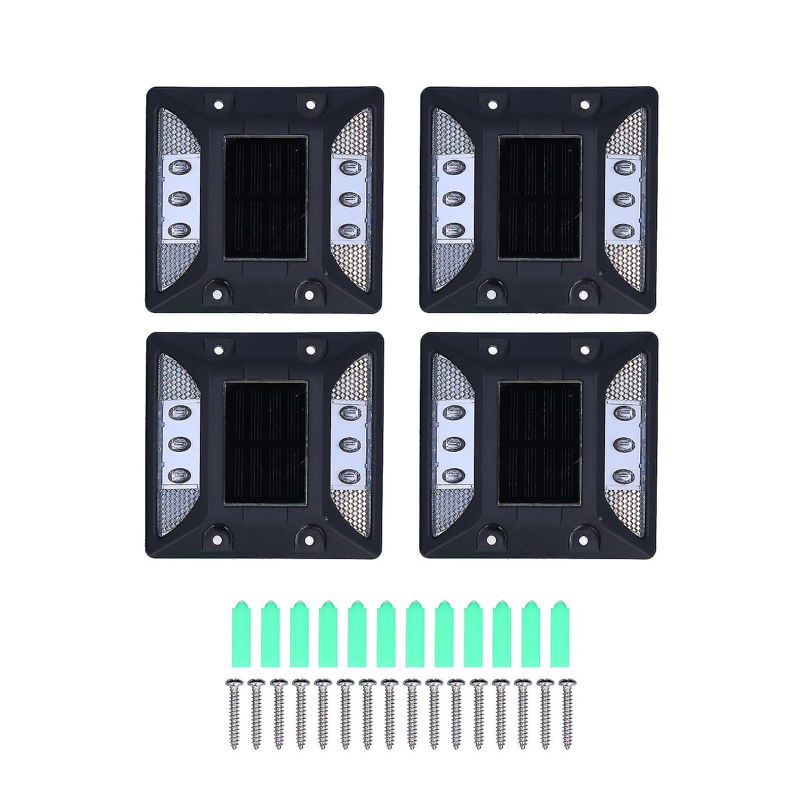 4Pcs Solar Powered Light LED Smart Motion Sensor Light Landscape Lighting for Outdoor Yard Steps