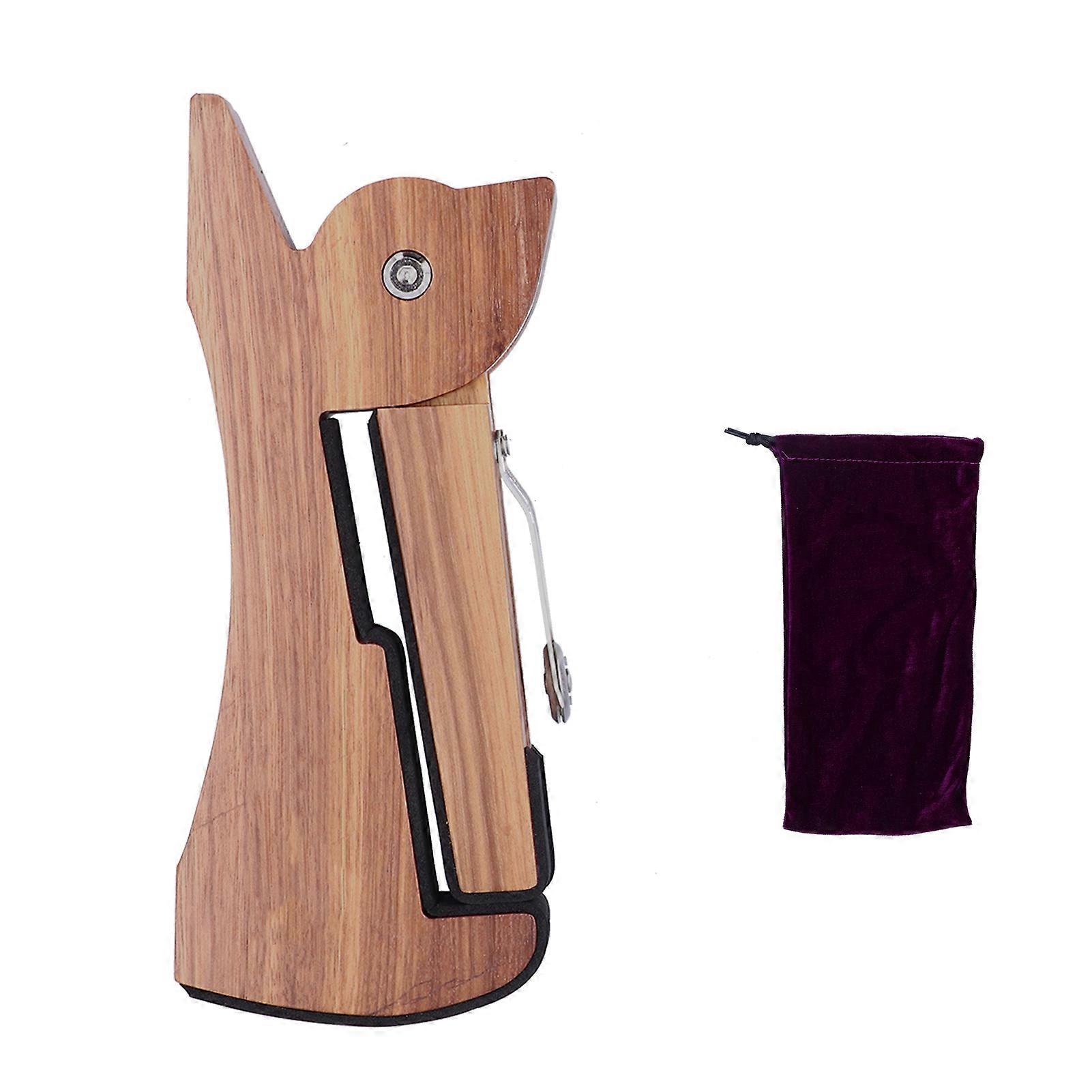 حامل غيتار كهربائي MA38E حامل أرضيات قابل للطي من خشب الزبراوود RabbibShape مع حقيبة تخزين