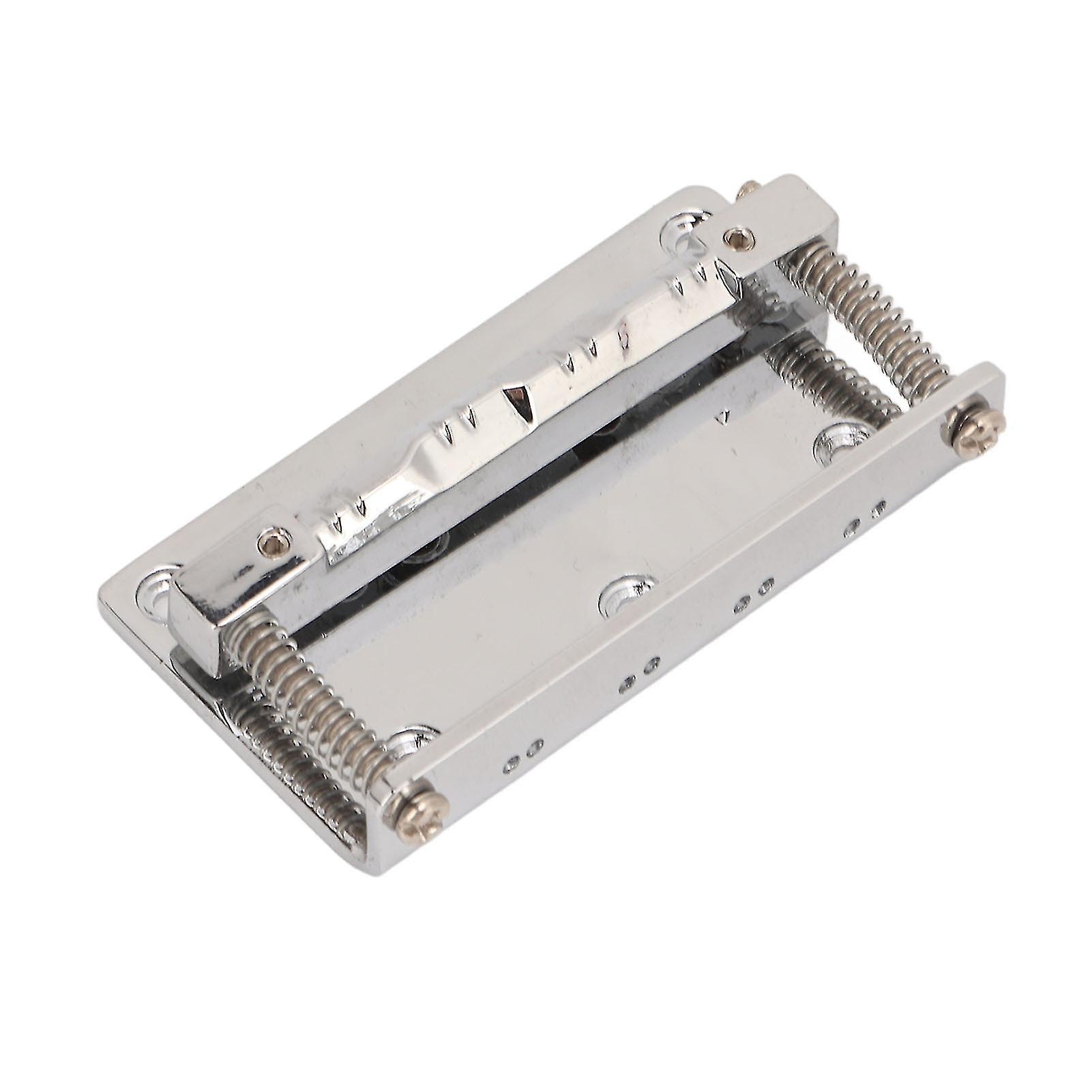 Metal Mandolin Bridge 8-String Silver Saddle Plate Replacement