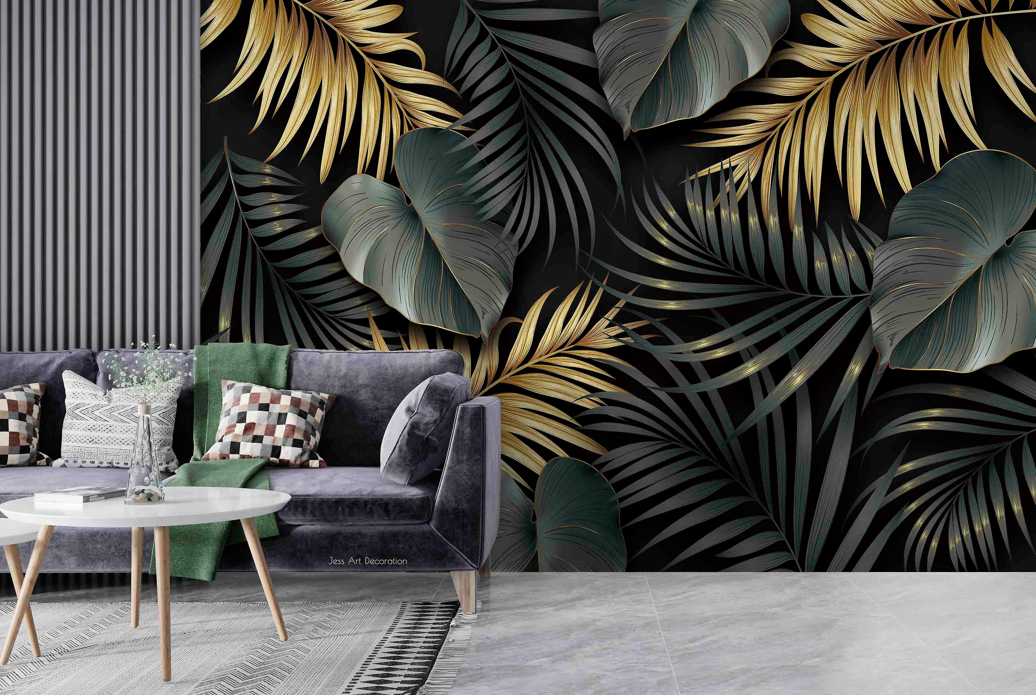 3D Green Leaf 2041 Wall Murals