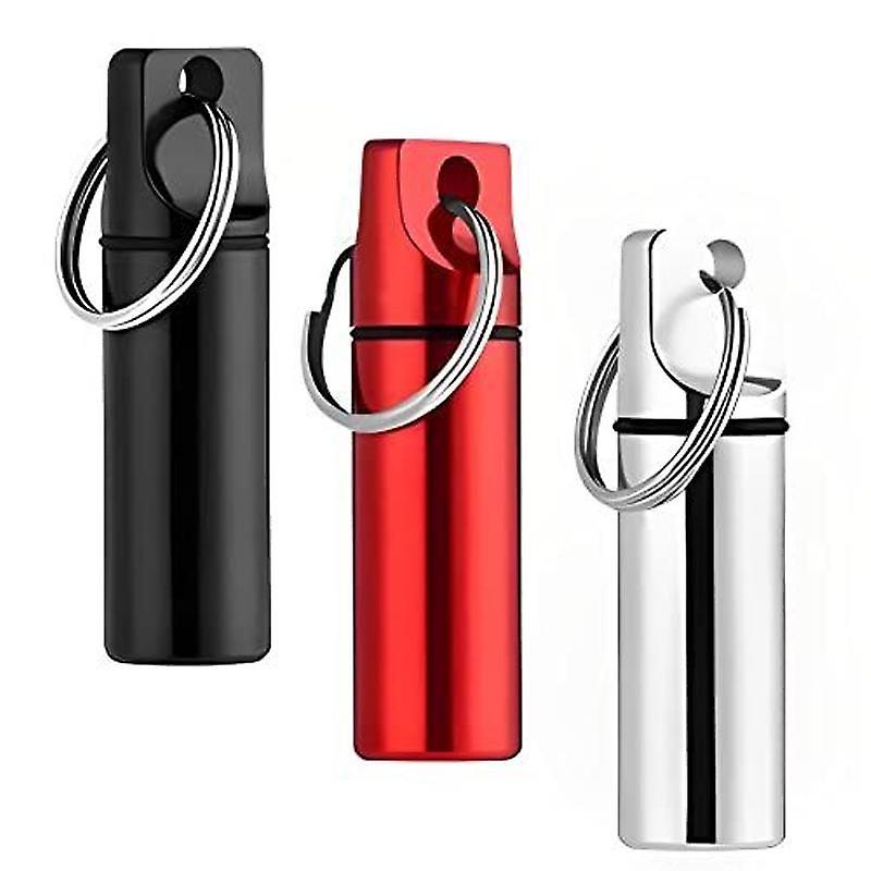 3Pcs Small Pill Case Keychain Waterproof Portable Pill Holder Keychain