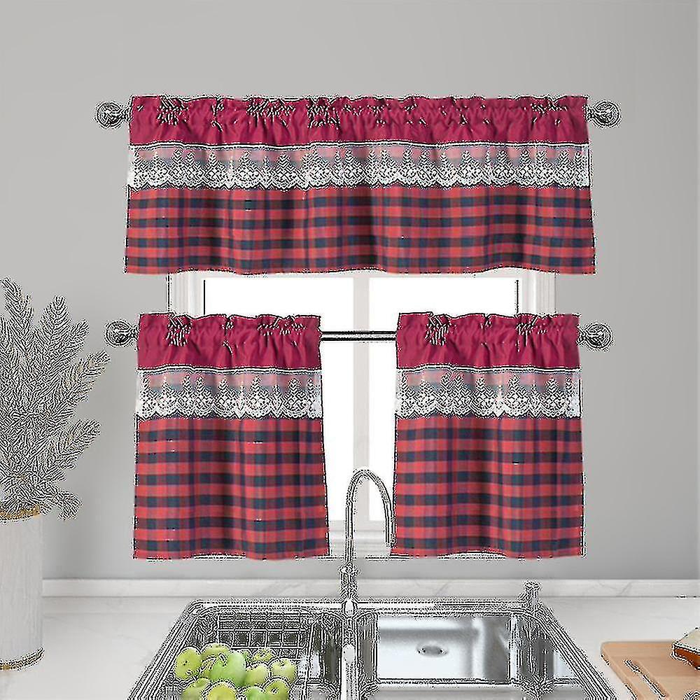 Kitchen Curtains Decor Window Curtain Luxury Cafe Valance Topper Drapes