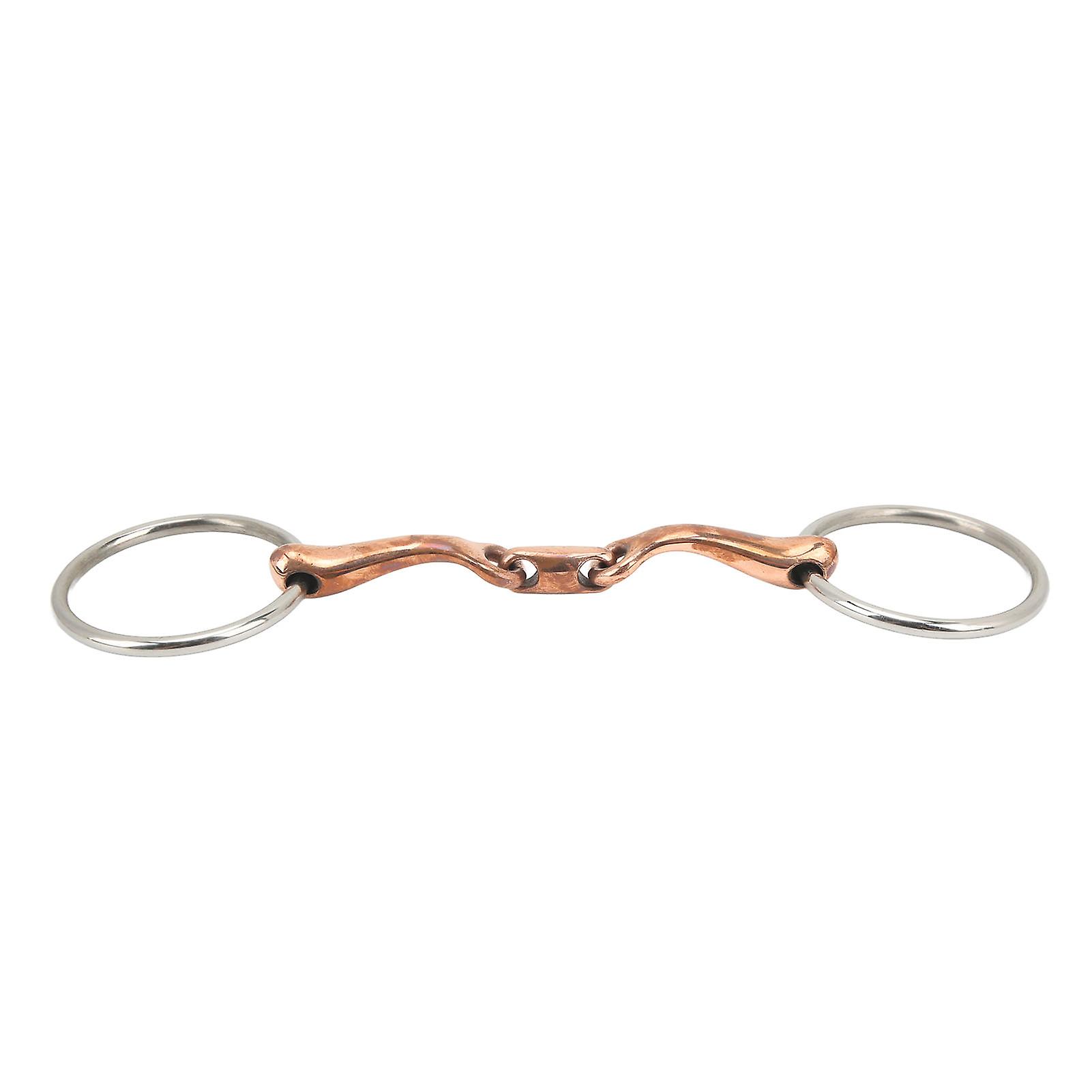 135mm hest munn snaffle rustfritt stål ring kobber lenke skjøtet løs ring snaffle 