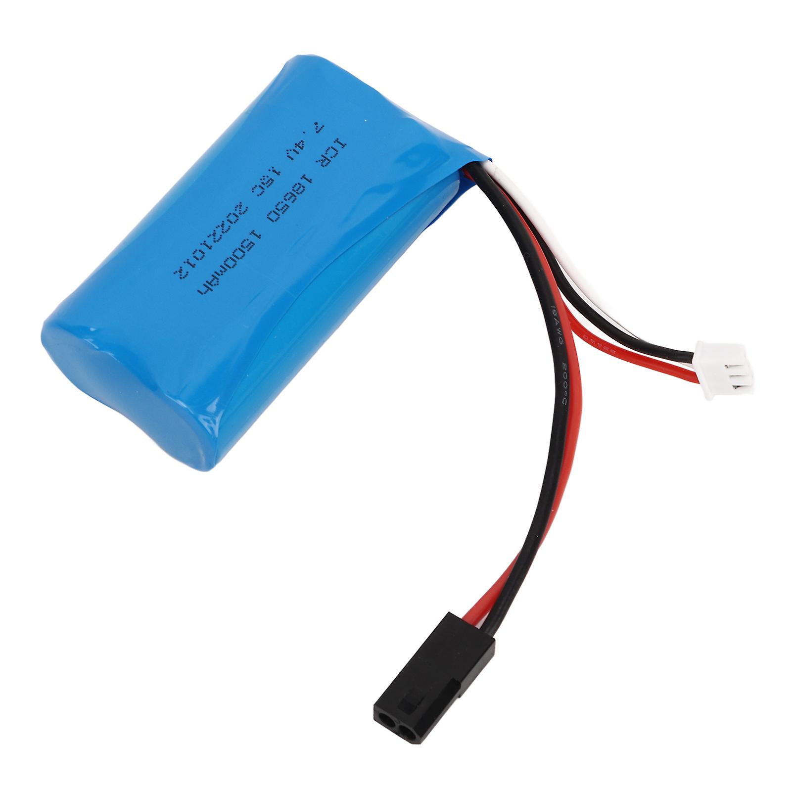 18650 7.4V 1500mAh Lithium Battery with 5500 Plug RC Car Lithium Battery for RC Car Airplane Ship