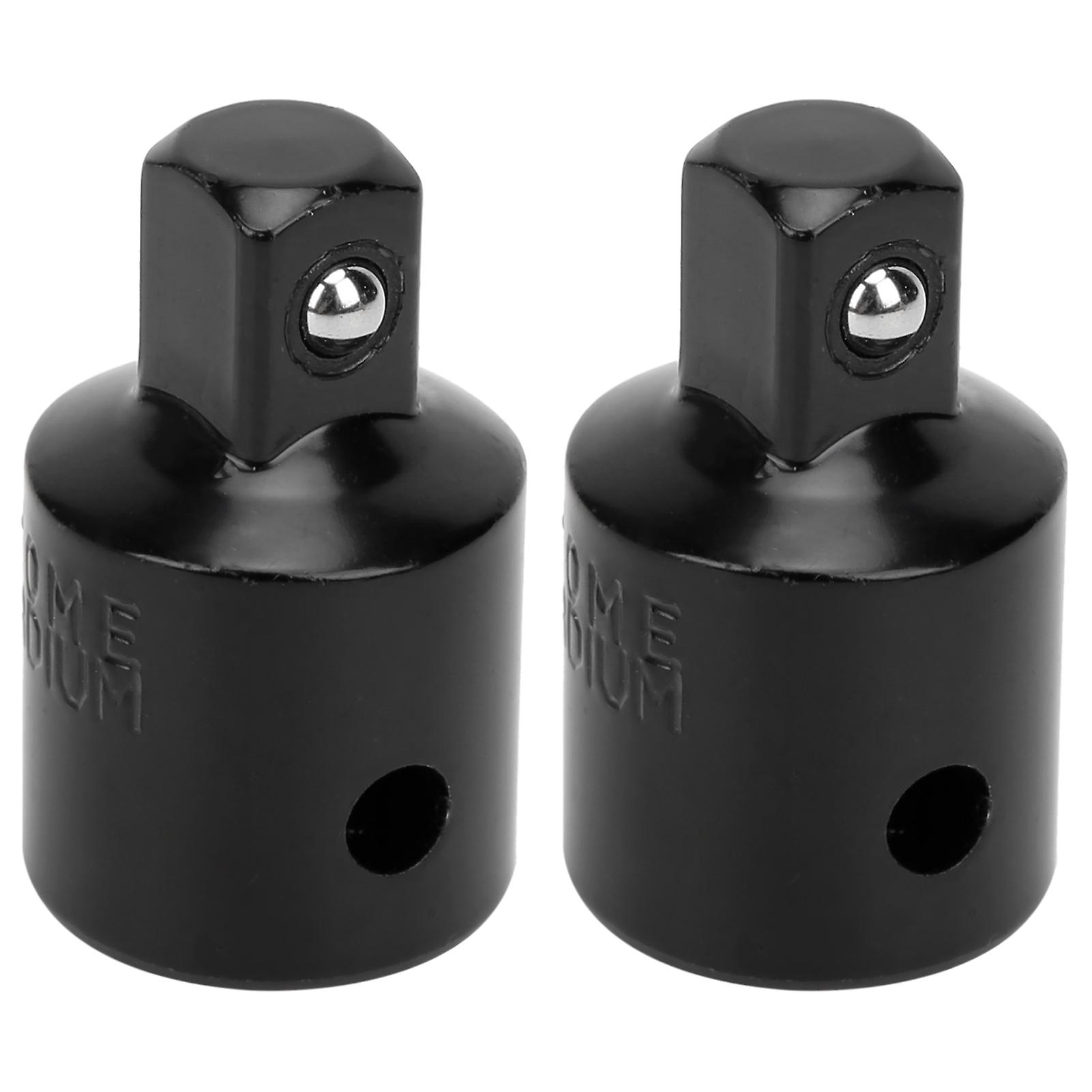 Risegun 2Pcs Socket Adapter Ratchet Wrench Converter, High Carbon Steel 1/2 to 3/8 Conversion Tool