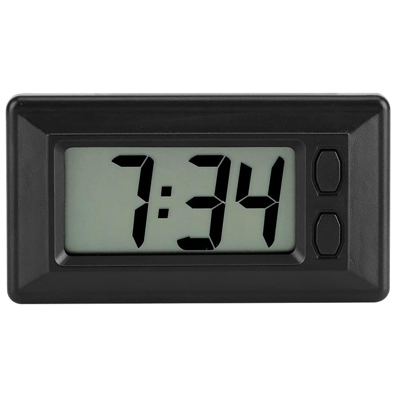 Portable Clock LCD Digital Table Car Dashboard Desk Electronic Clock Date Time Calendar Display Das