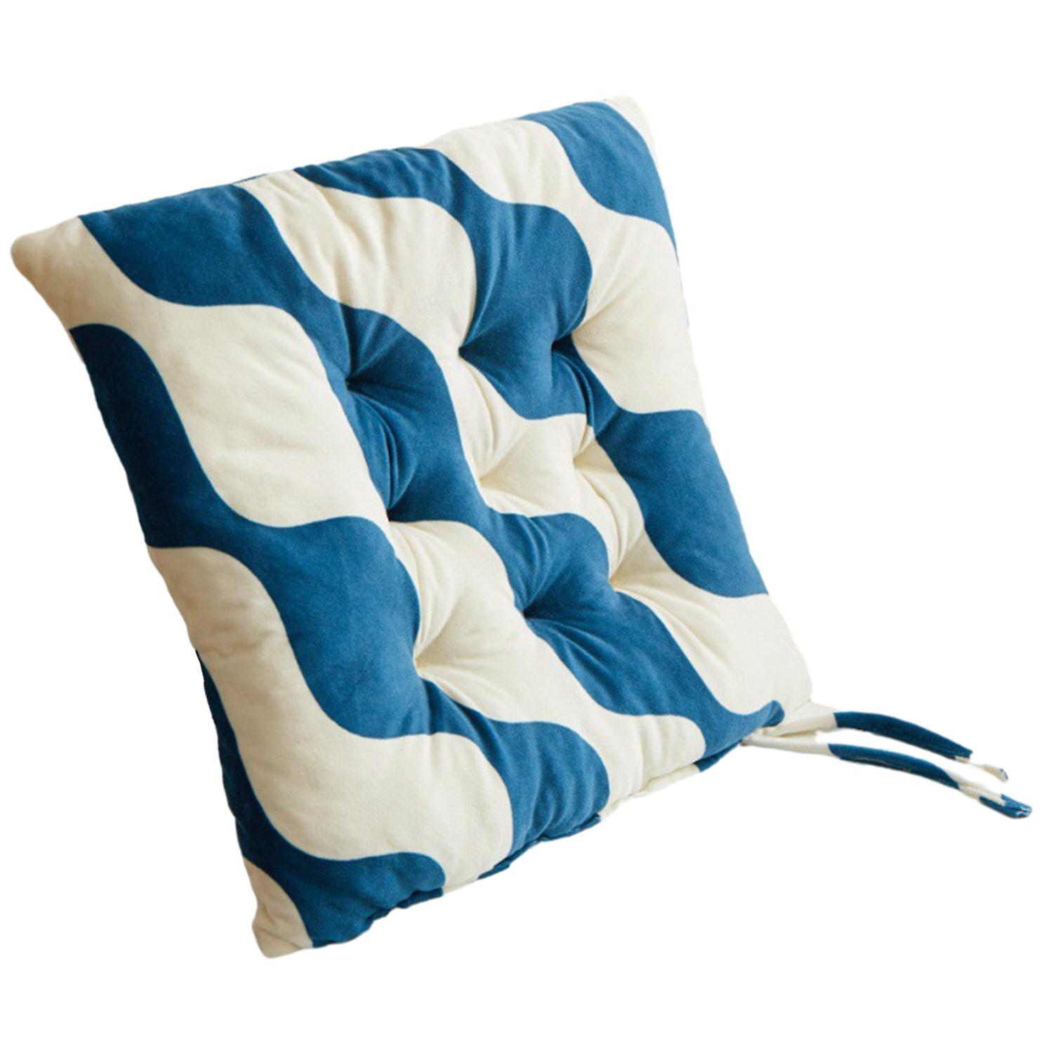 Wave Pattern Square Cushion Pad Soft Fluffy Prevents Deformation Cushion for Autumn Winter Student C