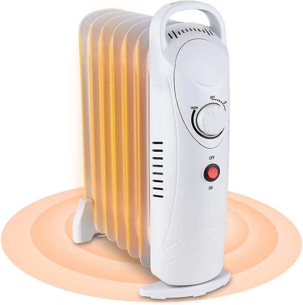 Oil Filled Radiator Heater, Small Portable Space Heater with Adjustable Programmable Thermostat, Qui