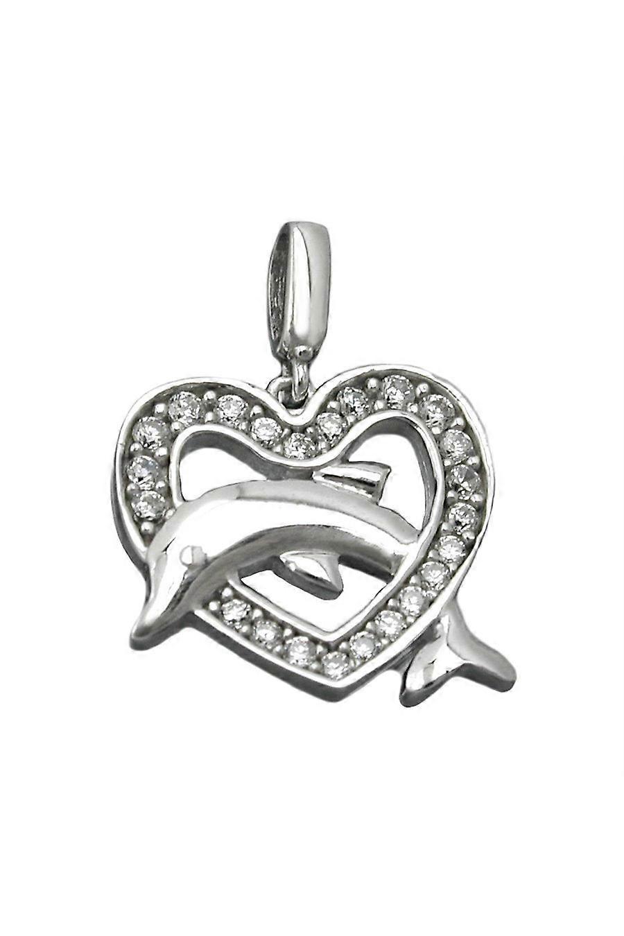 Pendant Heart With Dolphin Silver 925 - Gl90571