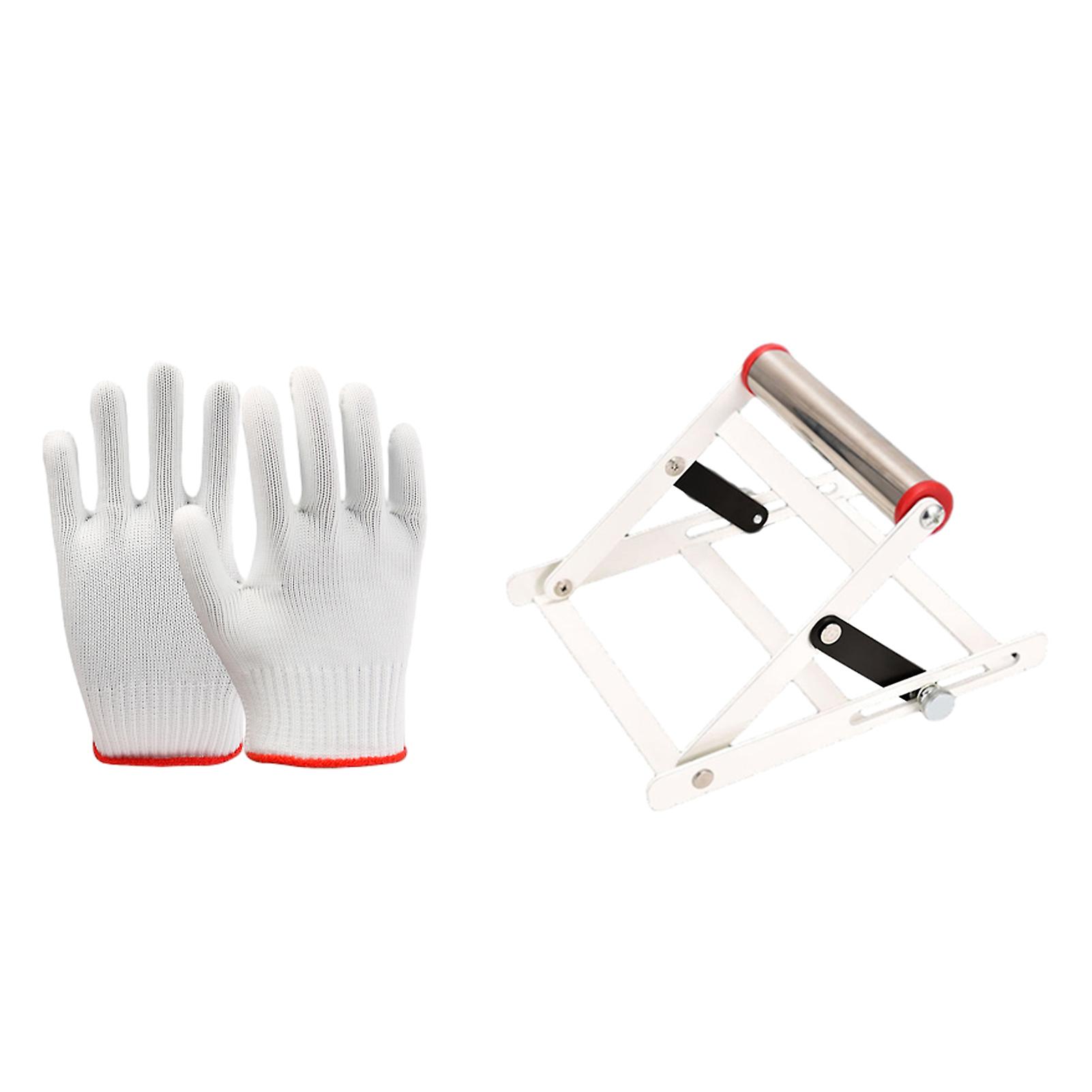 Foldable Cutting Machine Support Rack with Gloves Adjustables Height Support Rack for Machinery