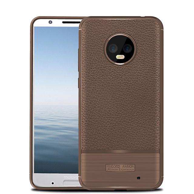 Protective Soft Shockproof Shell Case for Moto G6 Plus - Brown