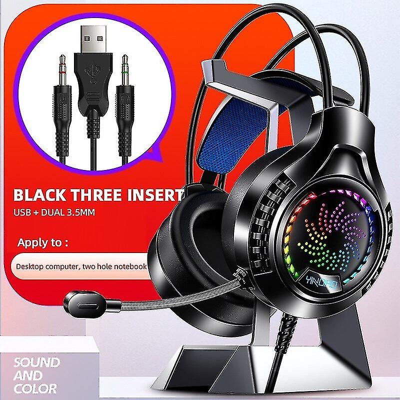 Stereo gaming headset for one computer 3.5mm wired headset gaming headset with microphone