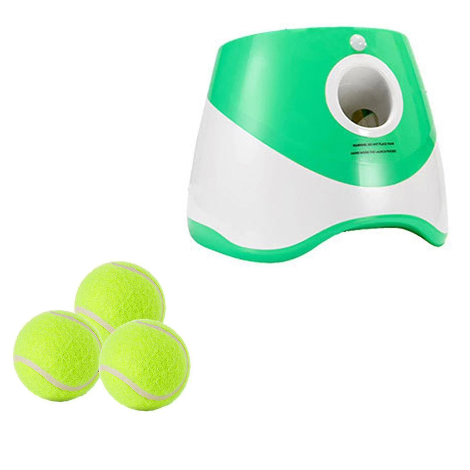 Köpek Otomatik Top Fırlatıcı 3/6/9 Topları Ile Küçük Orta Köpek 3 Topları Yeşil Için Dayanıklı Top Atma Makinesi