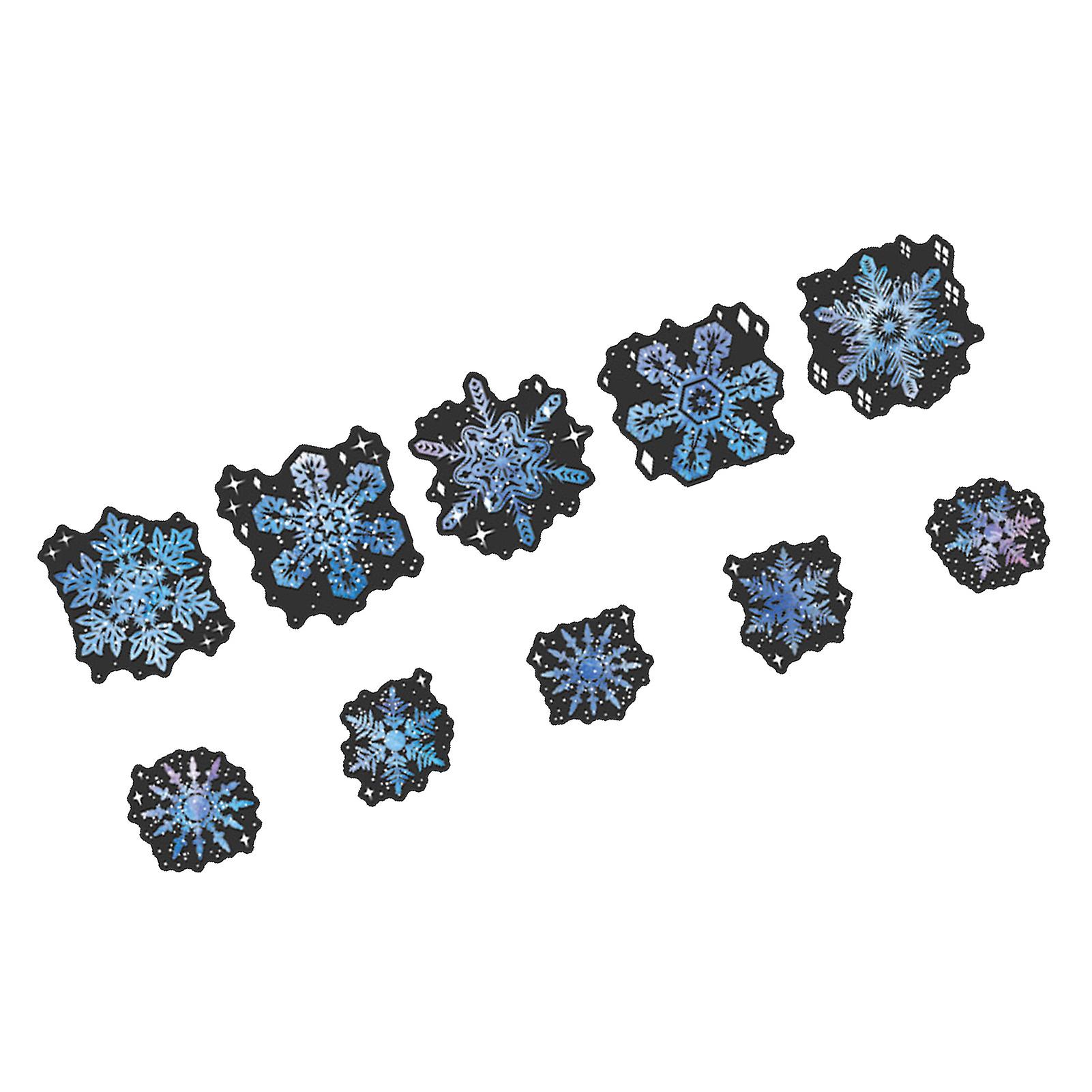20Pcs Snowflake Label Stickers PET Stickers for Scrapbooking Notebooks Photo Albums Type 2 