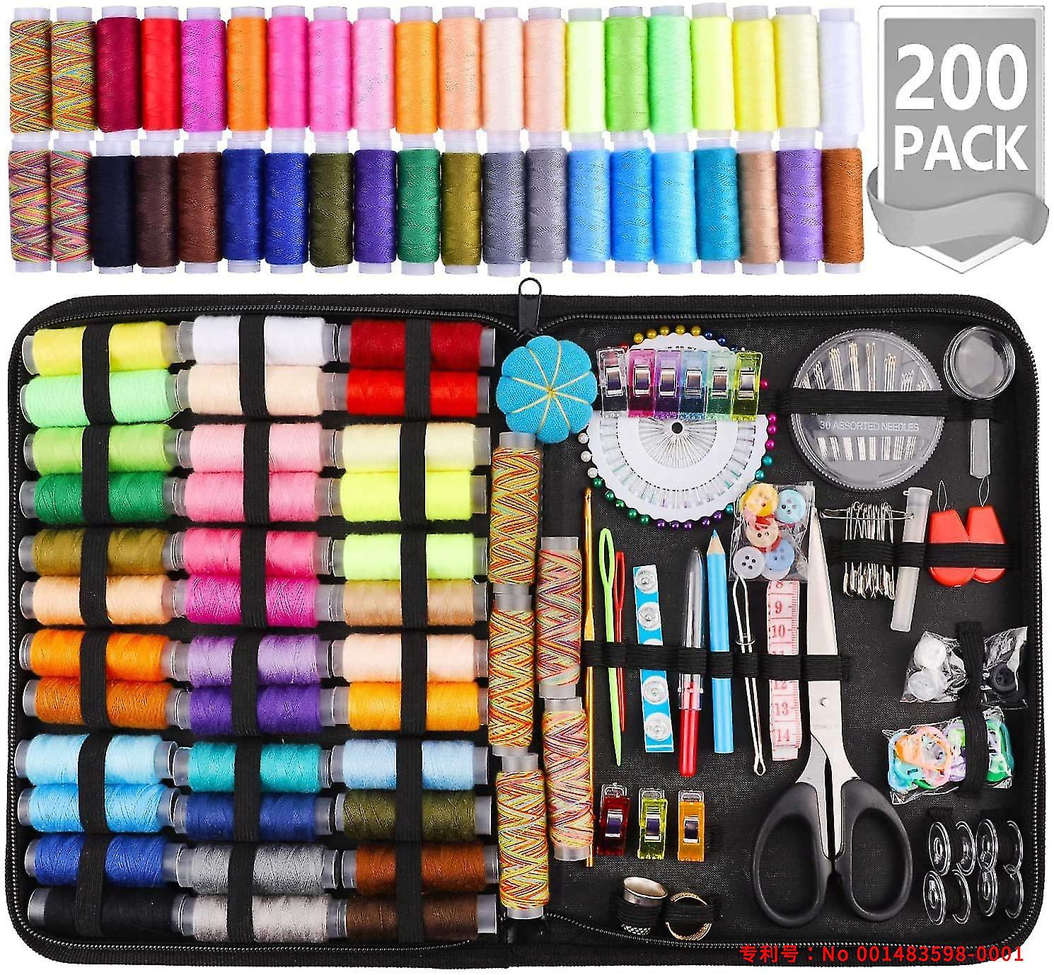 Kit de cusut, 228/206/200/126pcs Accesorii Premium de cusut, Kit de cusut accesorii de cusut