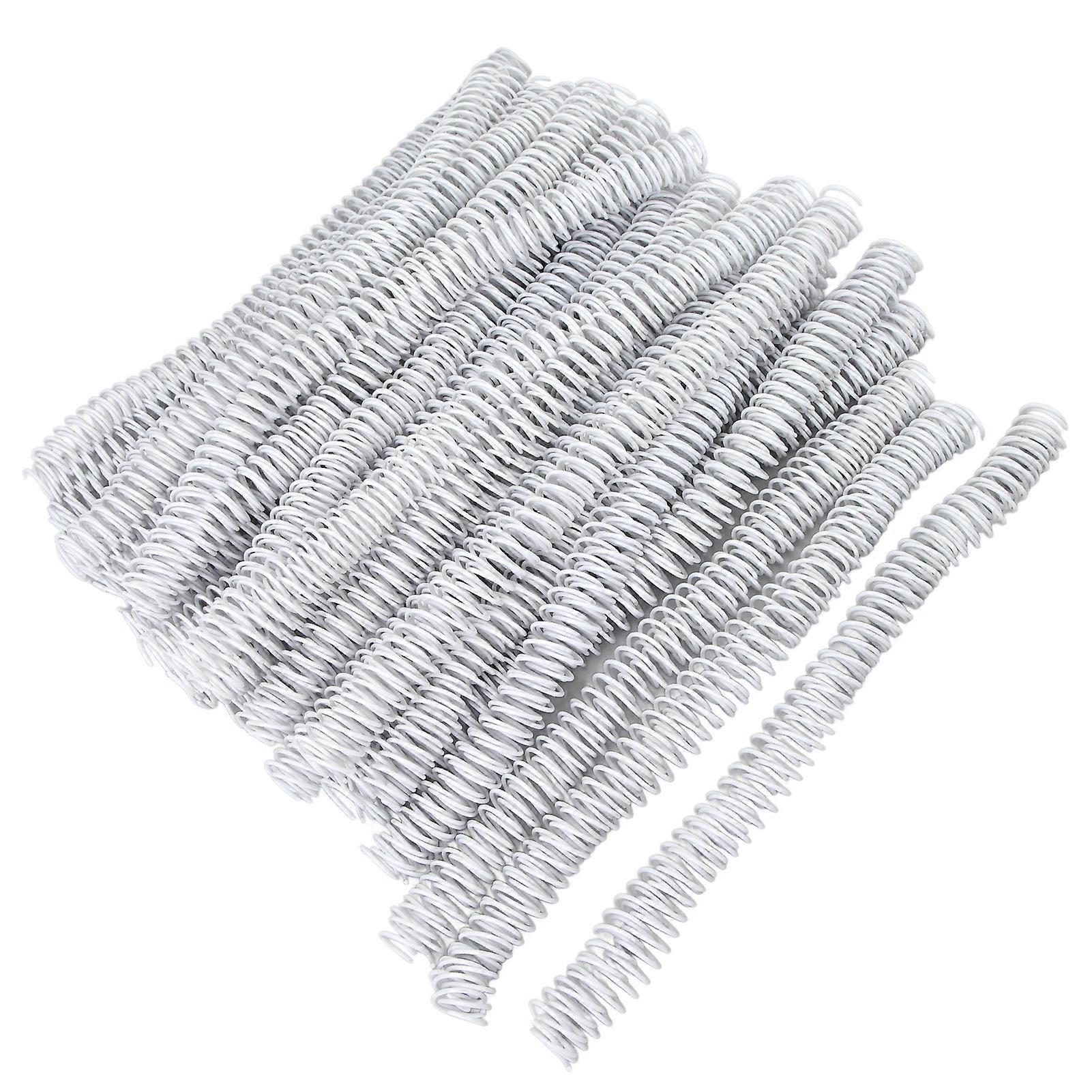 CYDT 100Pcs Spiral Binding Coils 16Mm Diameter 48 Teeth 4:1 Binder Combs Spines For A4 Paper White
