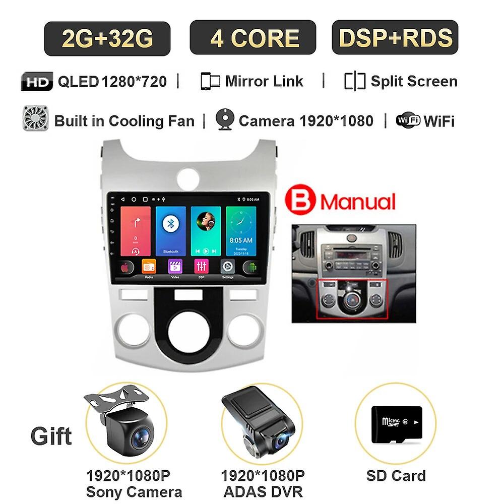 Android 13 Car Radio For Kia Forte Cerato 2 Td 2008 2009 - 2013 Multimedia Navigation Player Carplay Stereo Gps Dvd Head Qled 4g