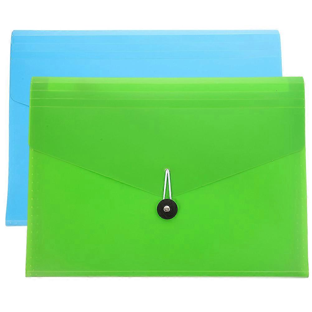 2pcs Office Expanding File Organizer Durable Paper File Organizer Multi-layer File Folder