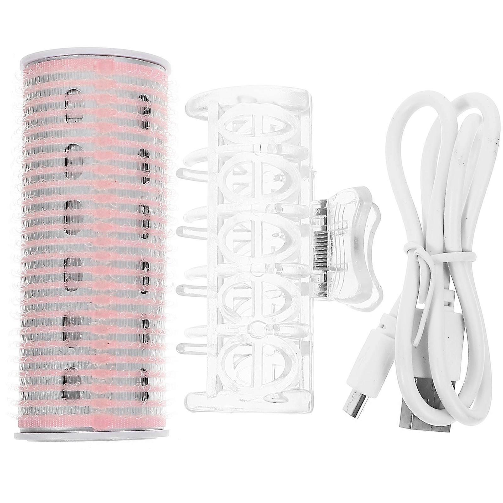 USB Charging Hair Curler Bang Hair Styling Roller Αυτόματη θέρμανση Hair Curlers Hairdressing Tools για τη γυναίκα (ροζ)
