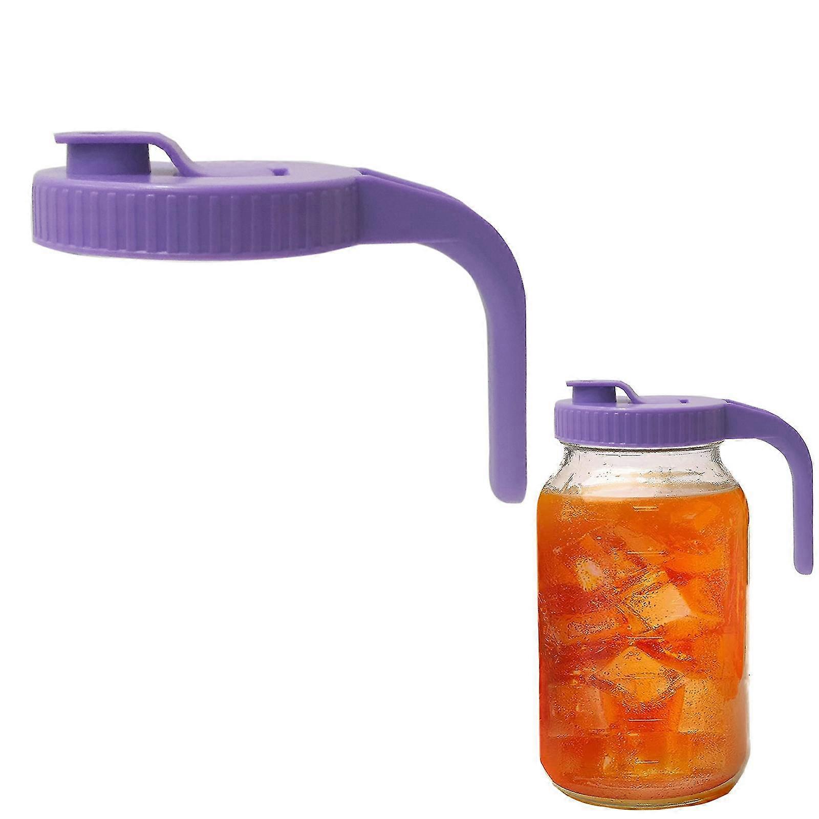 Mason Jar Lids Wide Mouth Pour Spout Flip Cap Lids With Handle For 86mm Mason Jars, Leak Proof Airtight For Food Storing