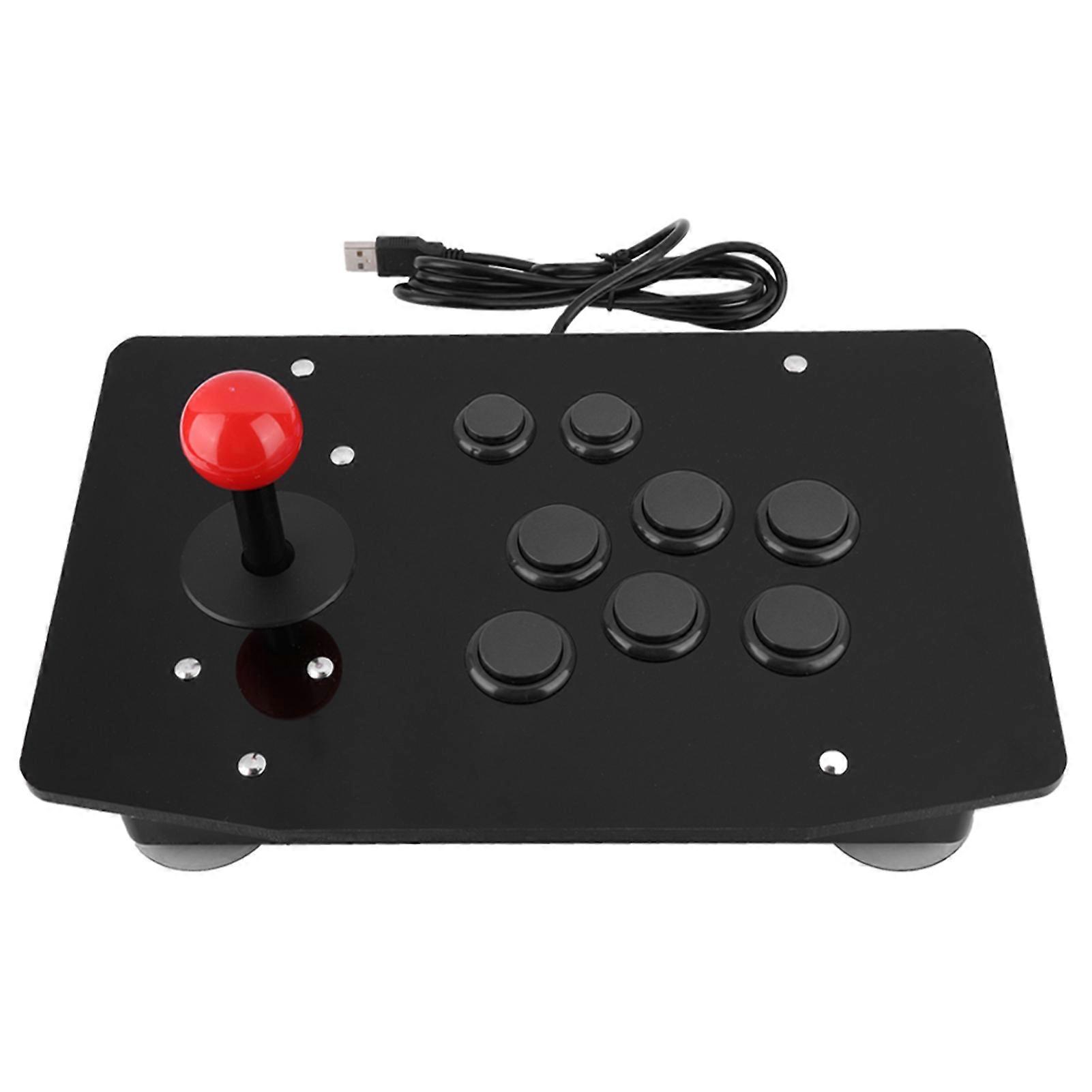 Arcade Rocker Game Joystick 8 Button Game Handle Controller(Black)