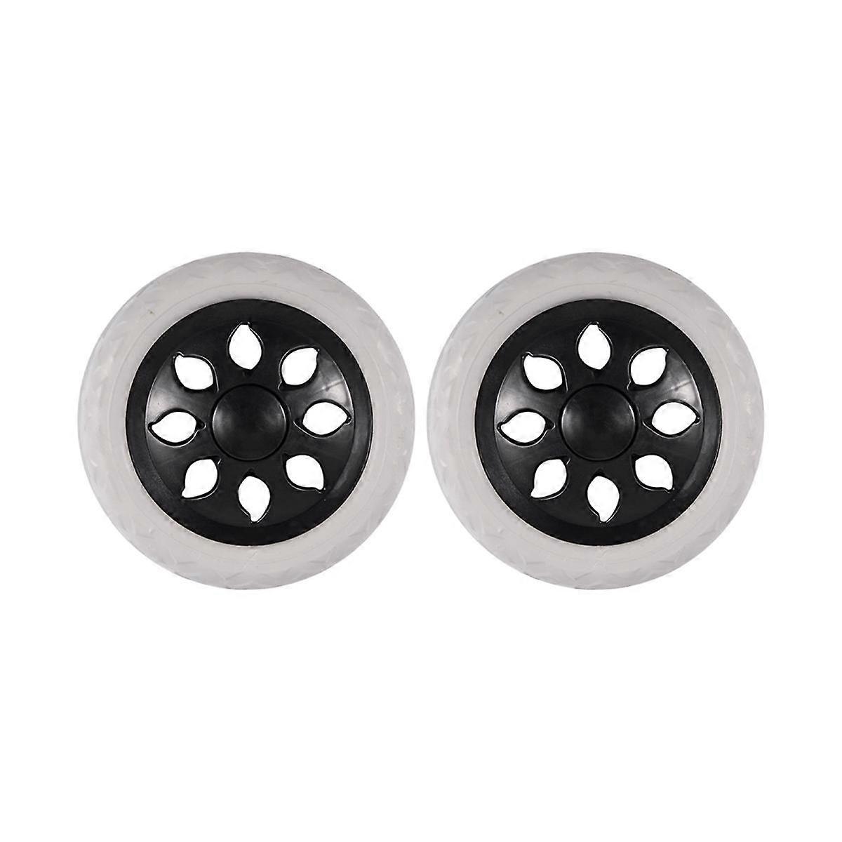 2 PCS Black White Plastic Core Foam Cartwheel Casters