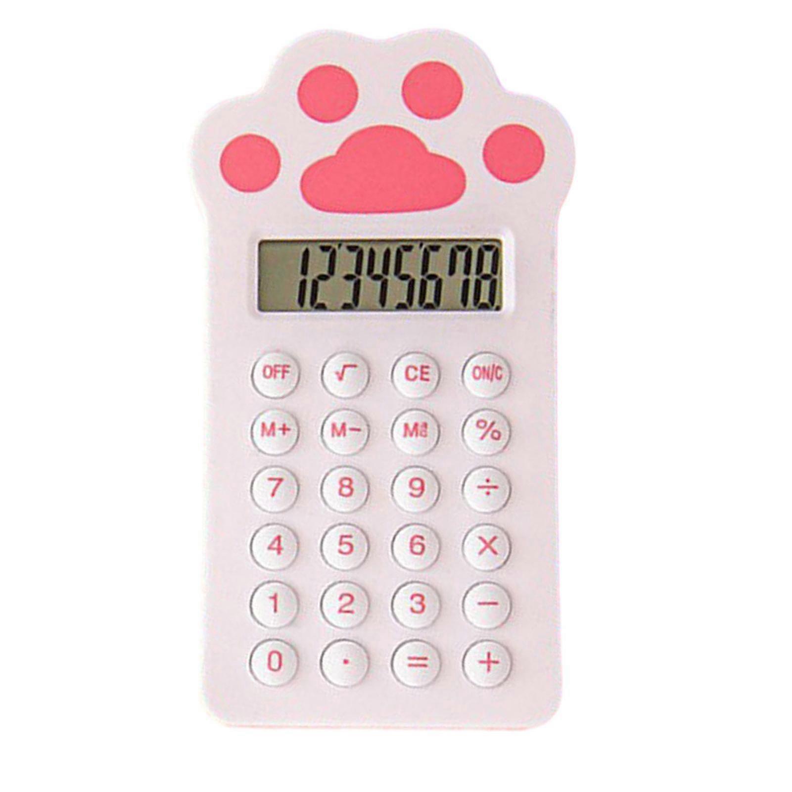 Calculator Cartoon Carrot Strawberry Cat Paw Shape Calculator Compact Portable Mini Calculator For School Office Qinghai