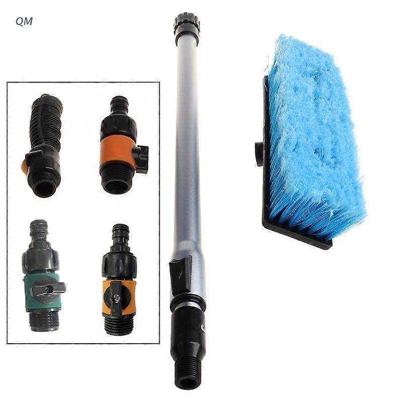 1pcs Controllable Car Flow-through Wash Brush Telescoping Handle Soft Cleaning Head RV Wash Trailer JOHX