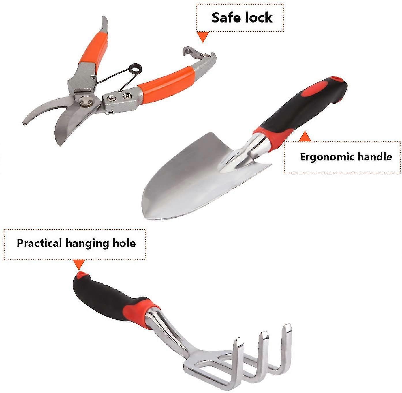 Gardening Tools, 12pc Garden Tools Set Hand Tools Kit With Shears, Shovel, Hand