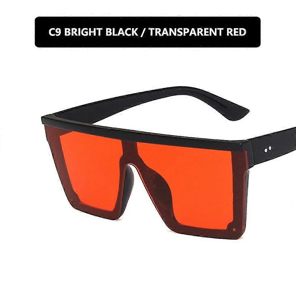 Óculos de sol femininos masculinos Oversized Square Rimless Sunglasses Uv400 Sunglasses Trend Big Frame One-piece Sunglasses New Men And Women Street Shoot
