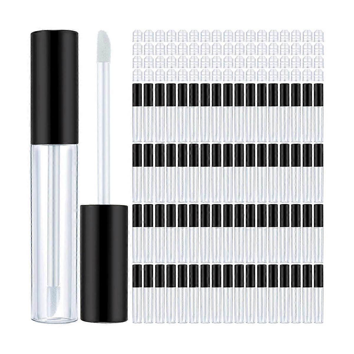 100 Pcs 10 Ml Empty Lip Gloss Tubes Clear Mini Refillable Lip Balm Gloss Containers Bottles Plastic