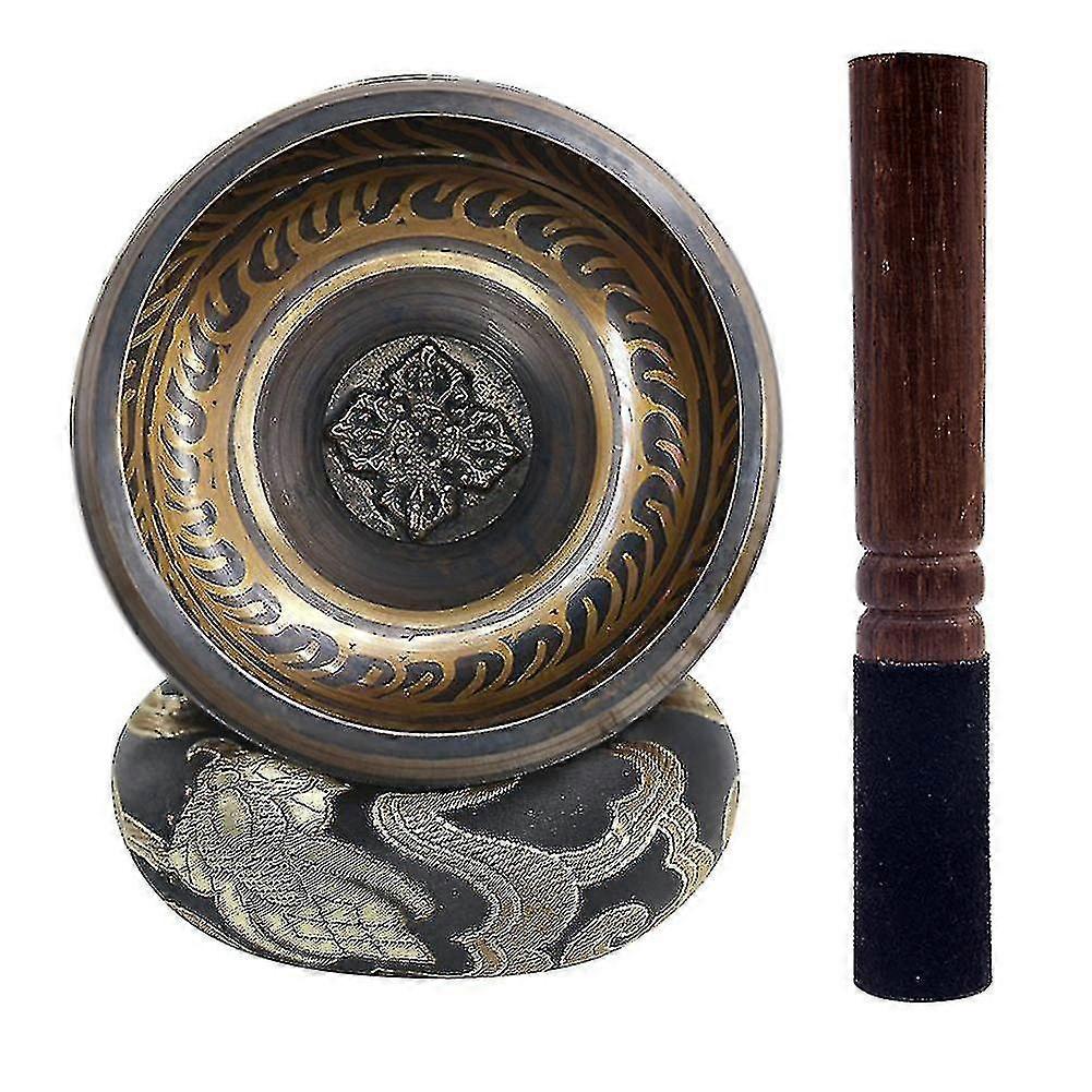 Tibetan Singing Bowl Set With New Dual End Stroker Cushion